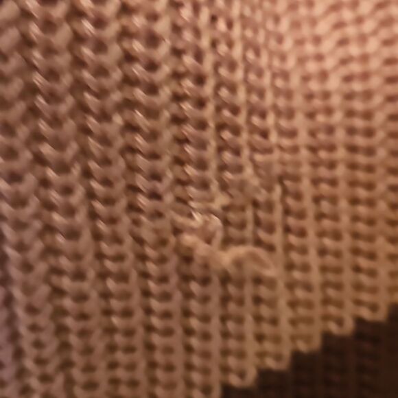 Its Our Time Womens Small Purple Striped Cold Shoulder Sweater Cozy Small Snag - Picture 4 of 7